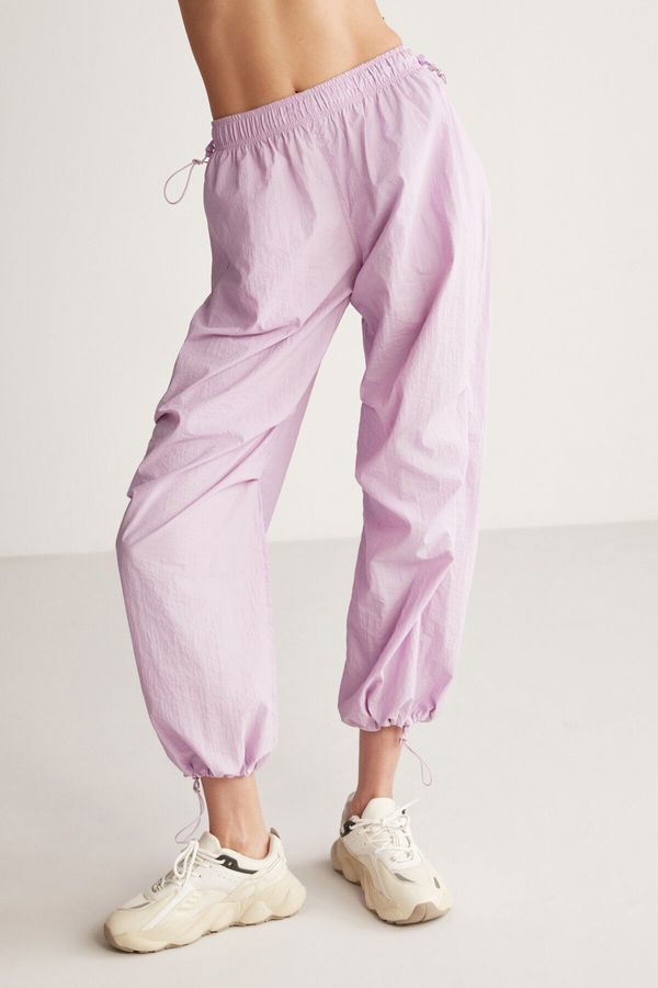 GRIMELANGE GRIMELANGE Kelsey Women's Waterproof Parachute Fabric Stopper Detail Lilac Trouser