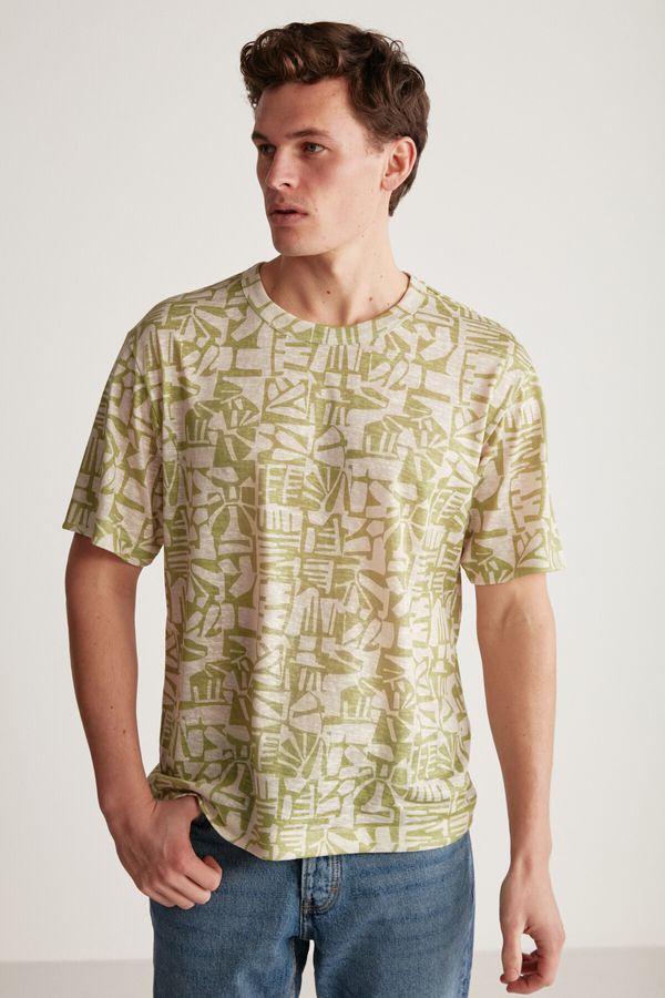 GRIMELANGE GRIMELANGE Lucas Comfort Ecru / Patterned T-shirt