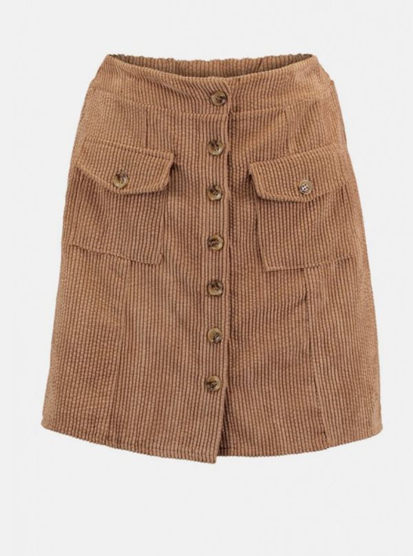 Haily´s Haily ́s Light brown corduroy skirt with pockets Hailys - Ladies