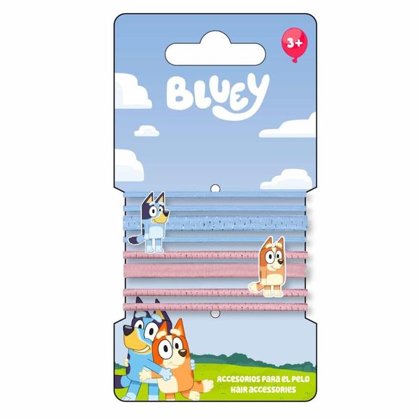 BLUEY HAIR ACCESSORIES ELASTIC 8 PIECES BLUEY