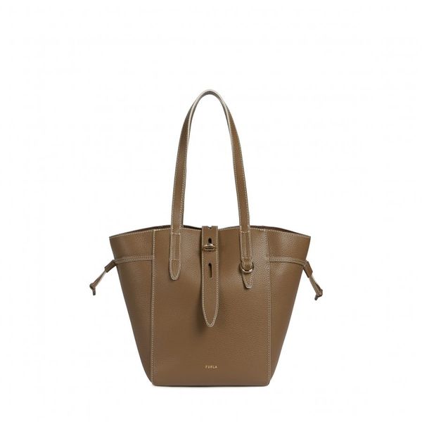Furla Handbag - FURLA NET M TOTE - VITELLO ST. ERACLE brown