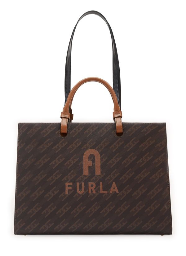 Furla Handbag - FURLA VARSITY STYLE L TOTE E/W brown