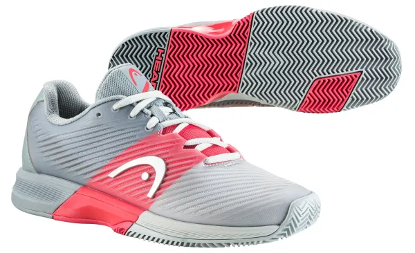 Head Head Revolt Pro 4.0 Clay Grey/Coral EUR 38 Women's Tennis Shoes