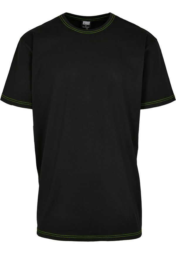UC Men Heavy Oversized Contrast Stitch Tee Black/Electric Lime