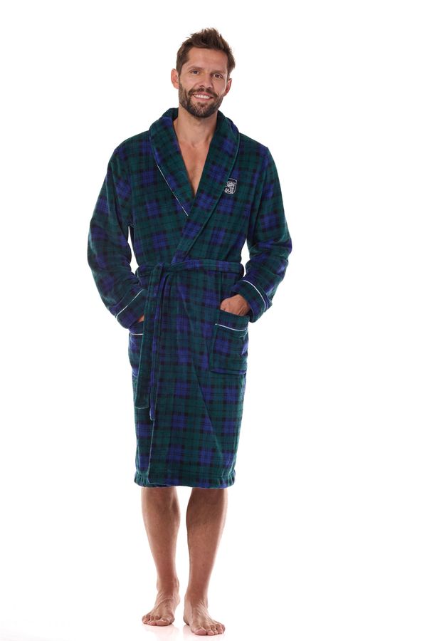 L&L Hero Long Dark Blue Dark Blue Bathrobe