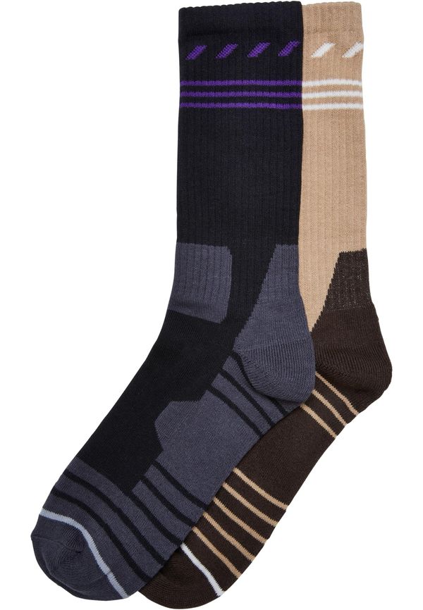 Urban Classics Hiking Performance Socks 2-Pack Black/Unionbeige