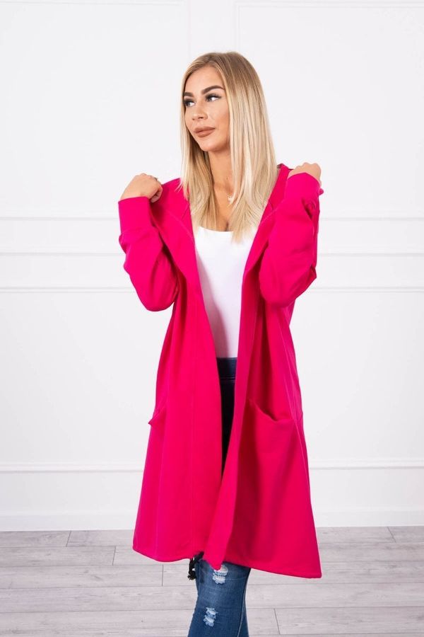 Kesi Hooded worm oversize fuchsia