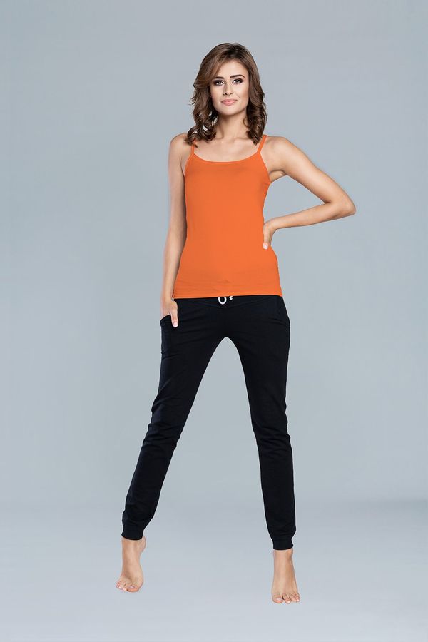 Italian Fashion Ibiza T-shirt with narrow straps - orange