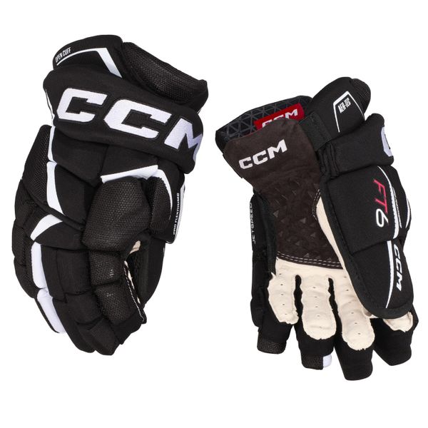 CCM Ice Hockey Gloves CCM JetSpeed FT6 Black/White 11 Inch