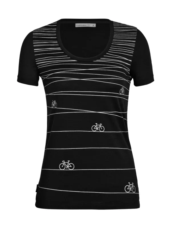 Icebreaker Icebreaker Tech Lite II SS Scoop Tee Hill Sprint Black Women's T-Shirt