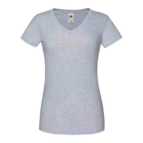 Fruit of the Loom Iconic Vneck Fruit of the Loom Women's Grey T-shirt