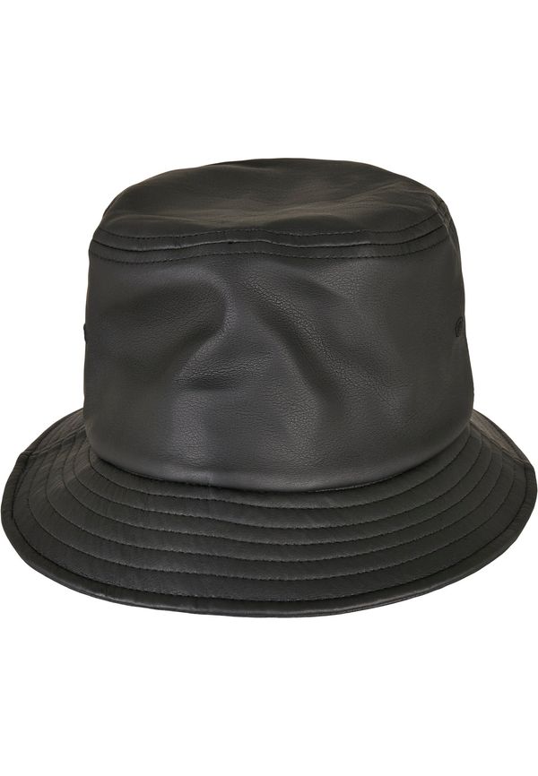 Flexfit Imitation leather hat black