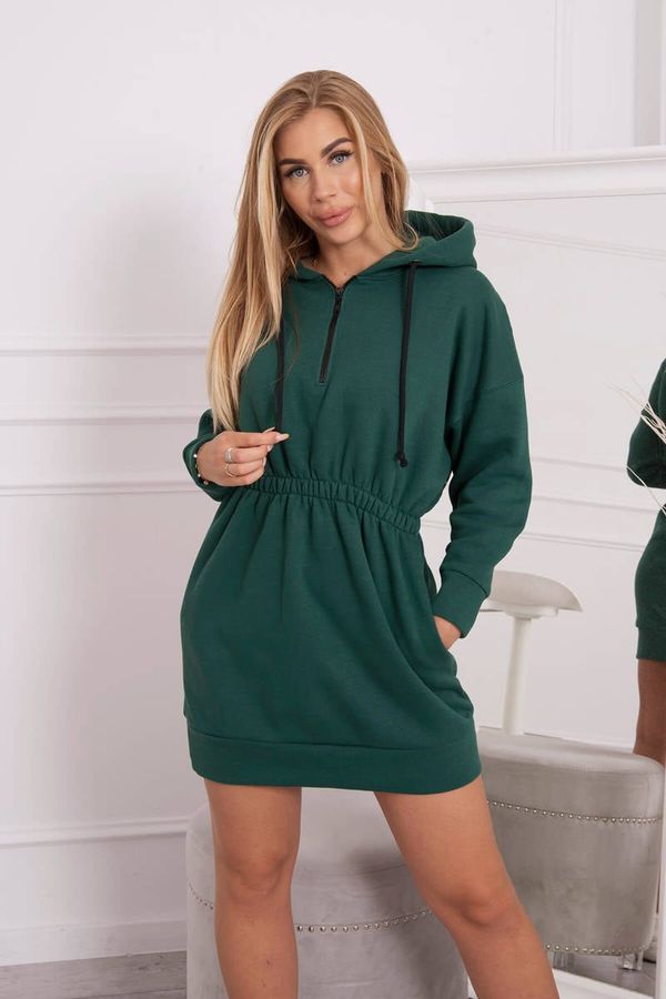 Kesi Insulated dress with hood dark green