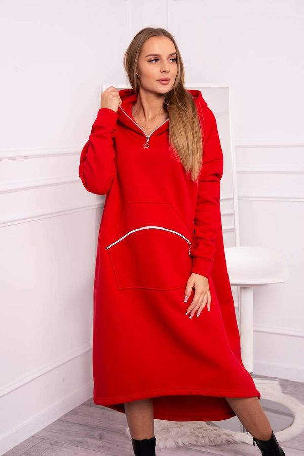 Kesi Insulated dress with hood red