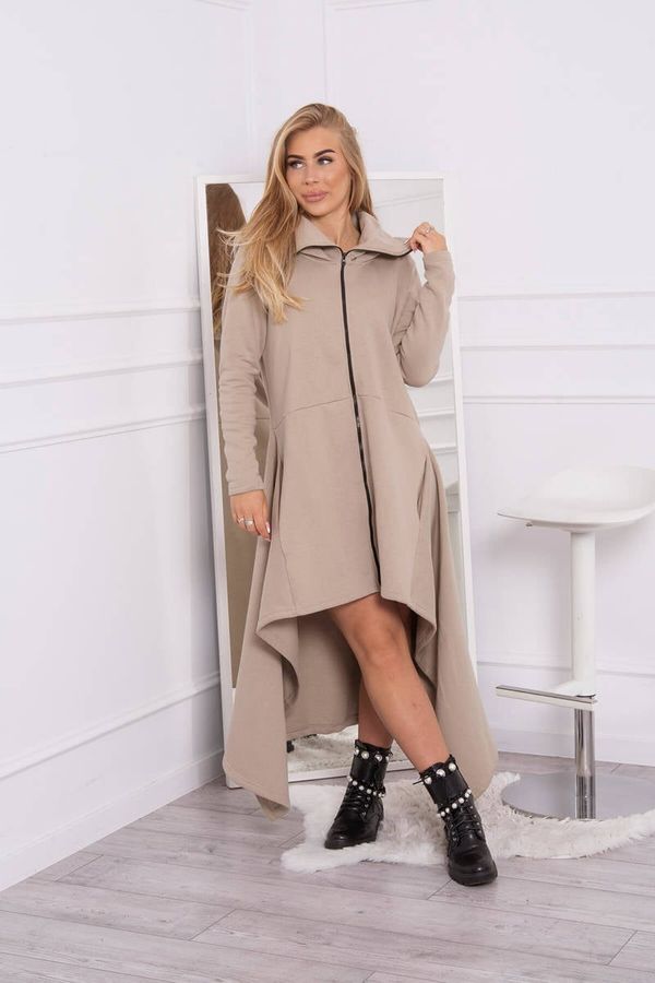 Kesi Insulated dress with long sides light beige