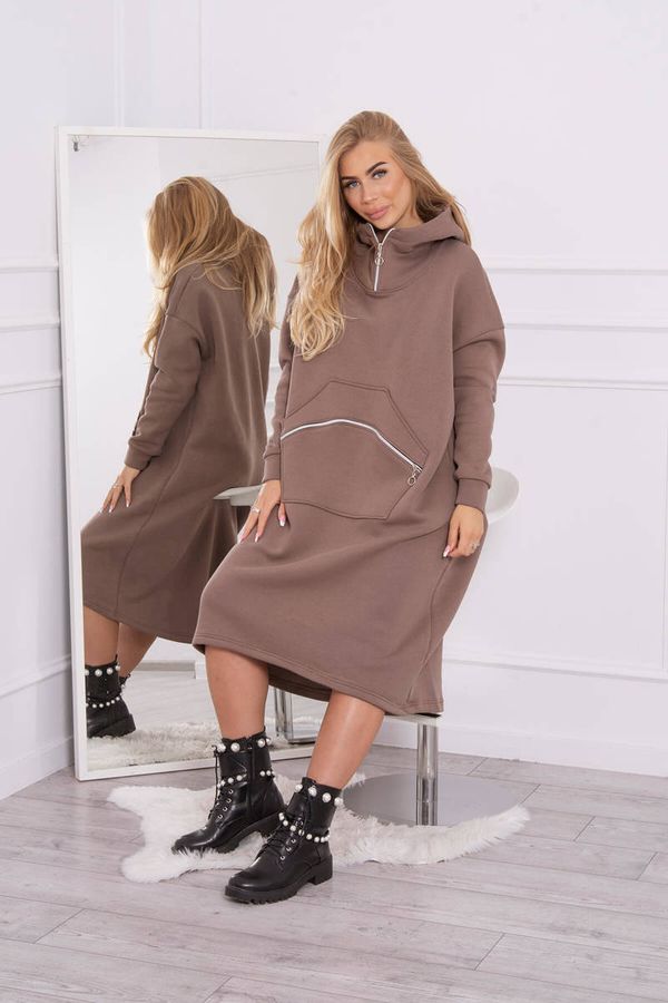 Kesi Insulated dress with mocca hood