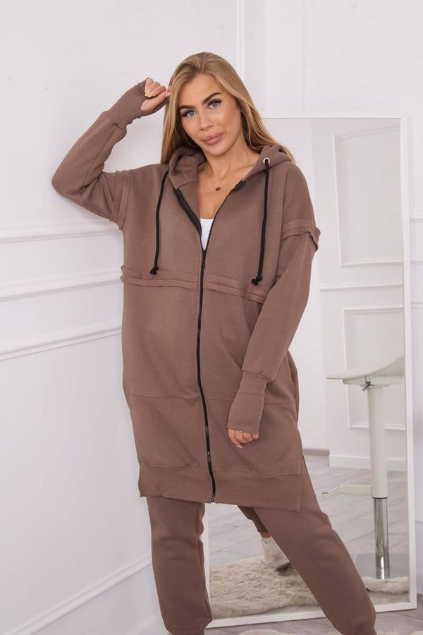 Kesi Insulated set with a long mocha sweatshirt