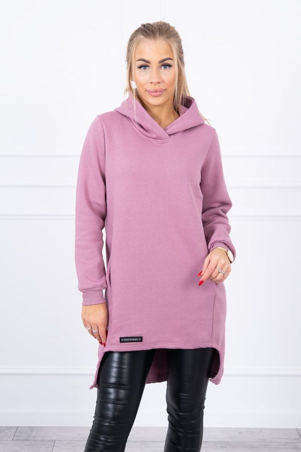 Kesi Insulated sweatshirt with longer back dark pink