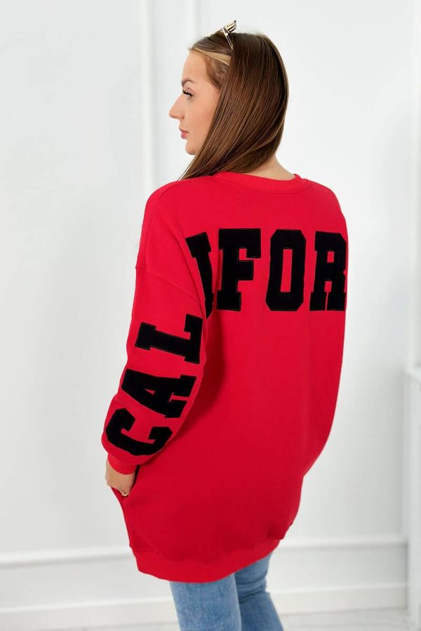 Kesi Insulated sweatshirt with red California lettering