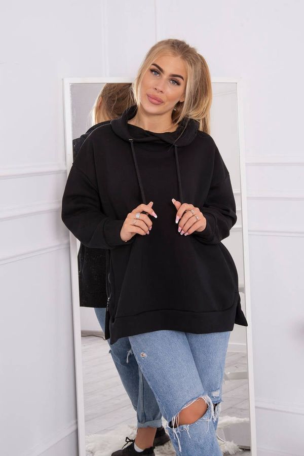 Kesi Insulated sweatshirt with zipper on the side black