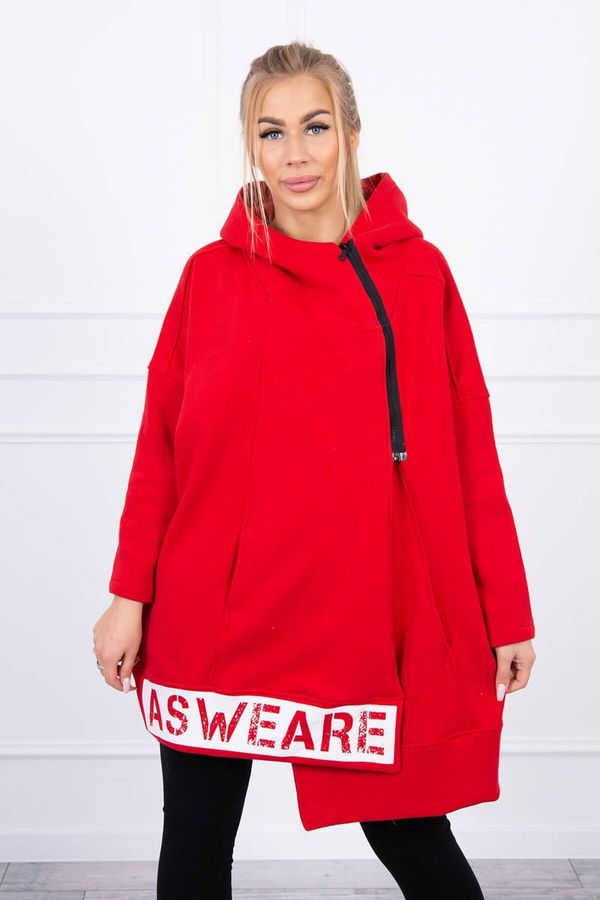 Kesi Insulated sweatshirt with zipper red