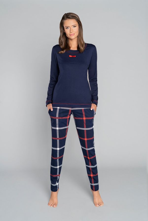 Italian Fashion Izera ́s pyjamas, long sleeves, long pants - navy blue/print