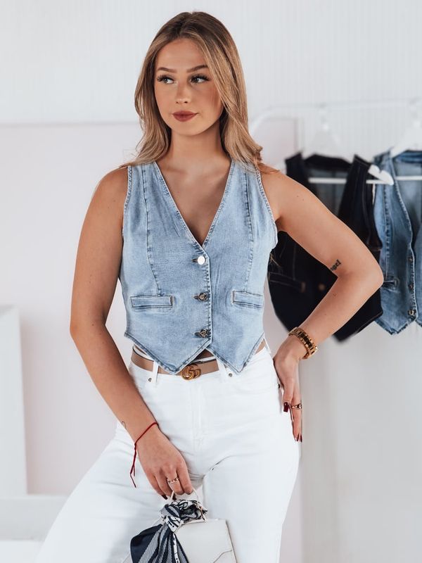 DStreet Kamizelka damska jeansowa BLUEGEM Dstreet