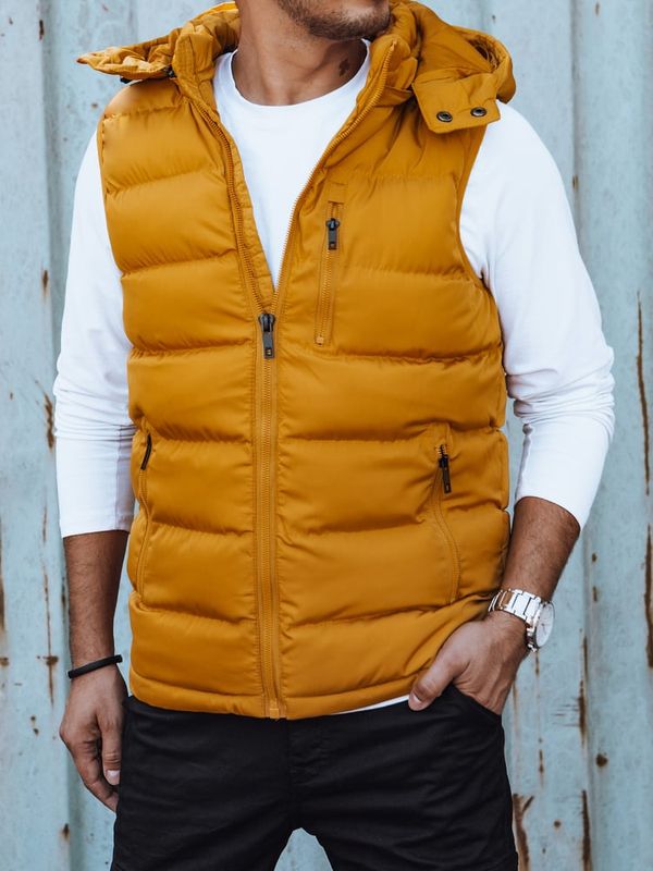 DStreet Kamizelka męska pikowana żółta Dstreet