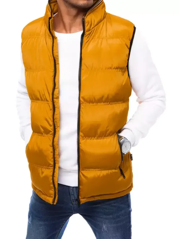 DStreet Kamizelka męska pikowana żółta Dstreet