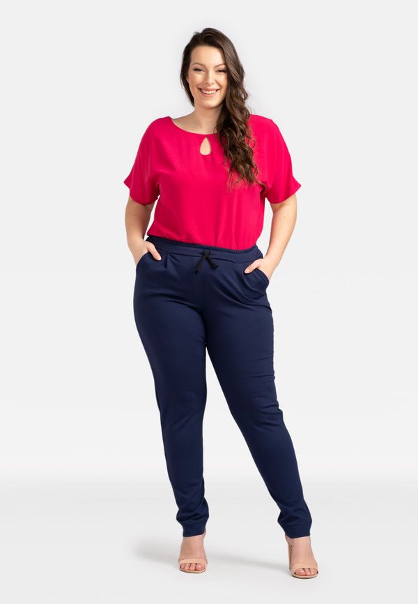 Karko Karko Woman's Trousers Z786 Navy Blue