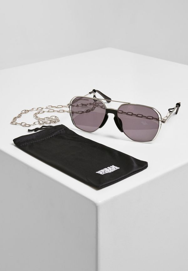 Urban Classics Accessoires Karphatos Chain Sunglasses - Silver