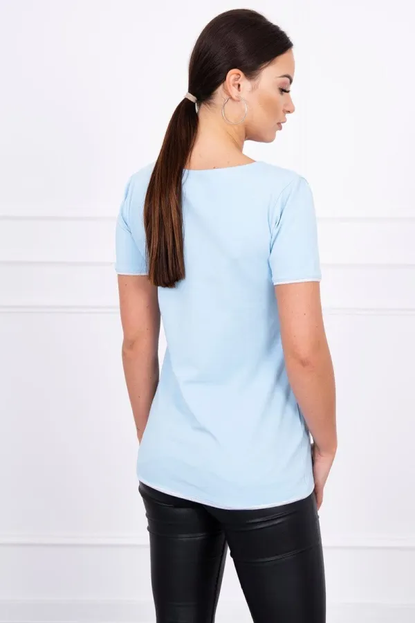 Kesi Kesi A blouse with a bow, azure