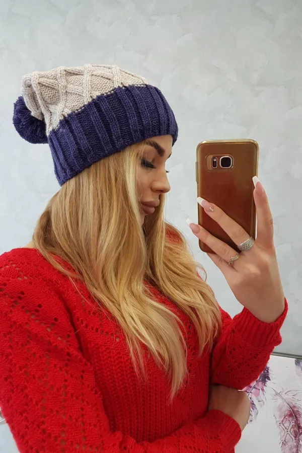 Kesi Kesi Cap with fleece Milano K203 ecru melange+light beige