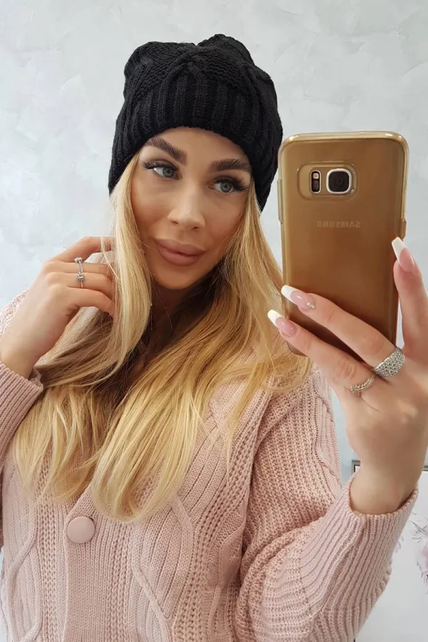 Kesi Kesi Cap with fleece Sylwia K244 black