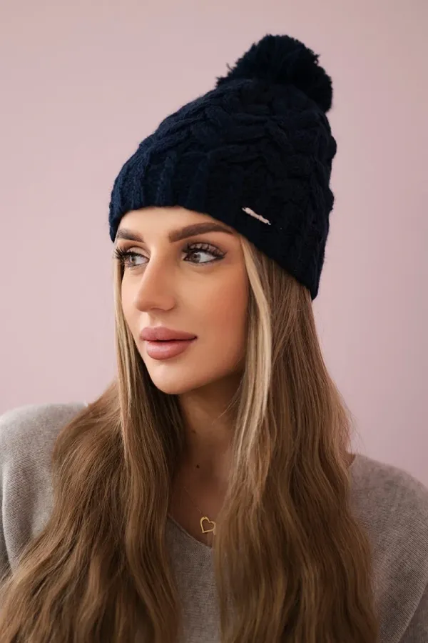 Kesi Kesi Cap with fleece Waleria K307 navy blue