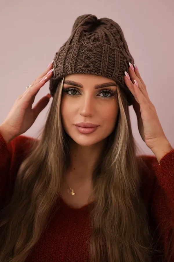 Kesi Kesi Cap with turn up Marzena K206 brown