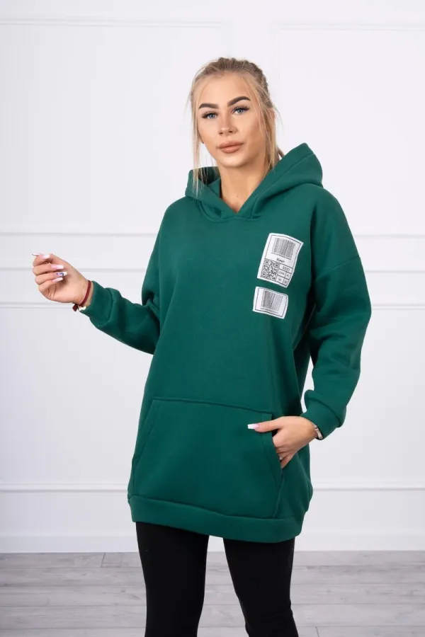 Kesi Kesi Hooded sweatshirt with patches green