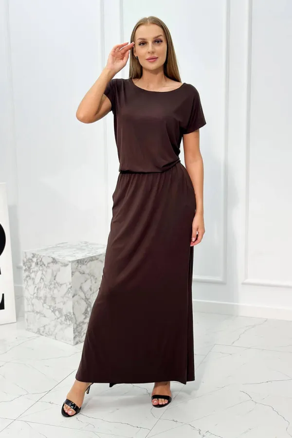 Kesi Kesi Viscose dress with pockets brown