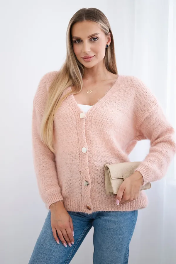 Kesi Włoski Kesi Włoski Button-down sweater powder pink