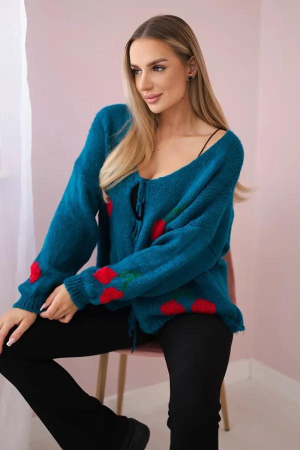 Kesi Włoski Kesi Włoski Cherry tied sweater nautical