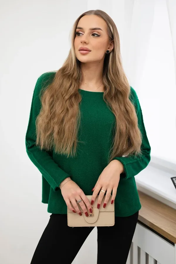 Kesi Włoski Kesi Włoski Crew neck sweater dark green