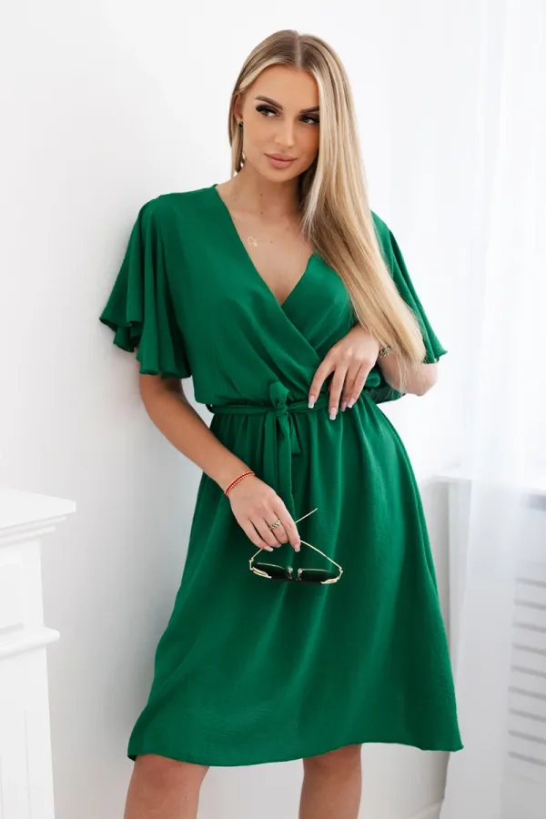 Kesi Włoski Kesi Włoski Dress with a plunging neckline green