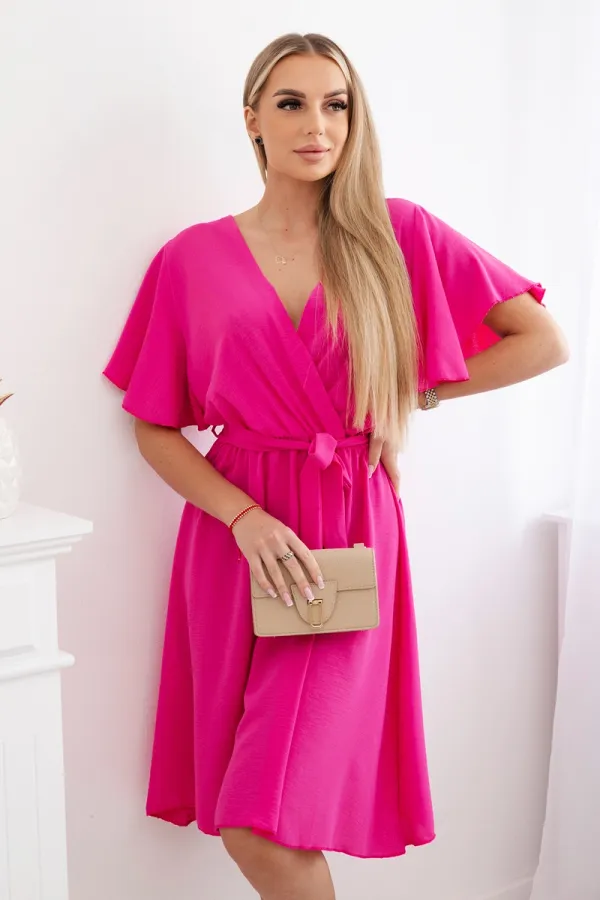 Kesi Włoski Kesi Włoski Dress with a plunging neckline pink