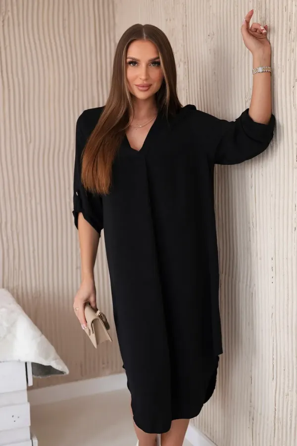 Kesi Włoski Kesi Włoski V-neck dress black