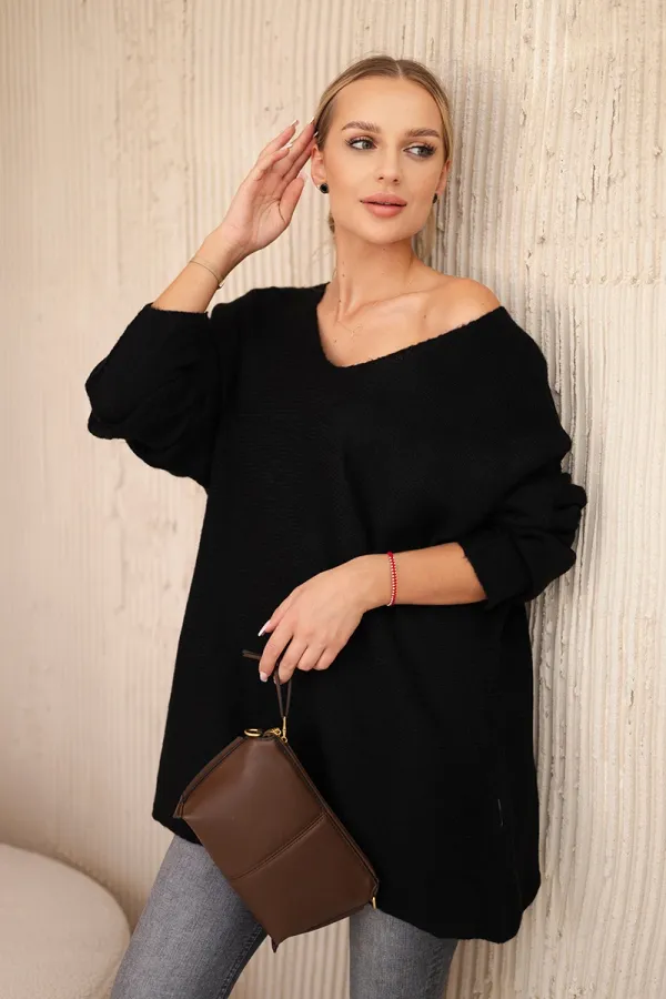 Kesi Włoski Kesi Włoski V-neck sweater black