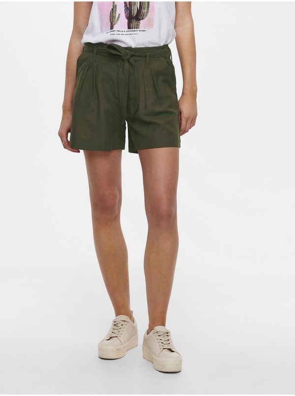Only Khaki Shorts with Tie ONLY Viva - Women