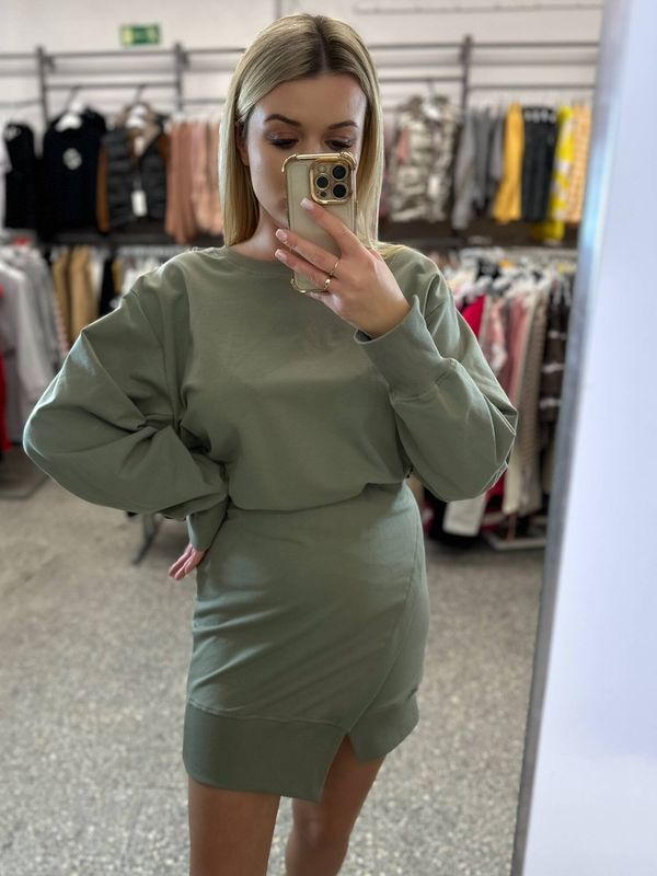 By o la la Khaki sweatshirt dress By o la la