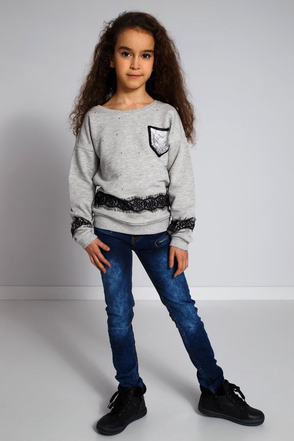 FASARDI Kids denim jeans with zippers