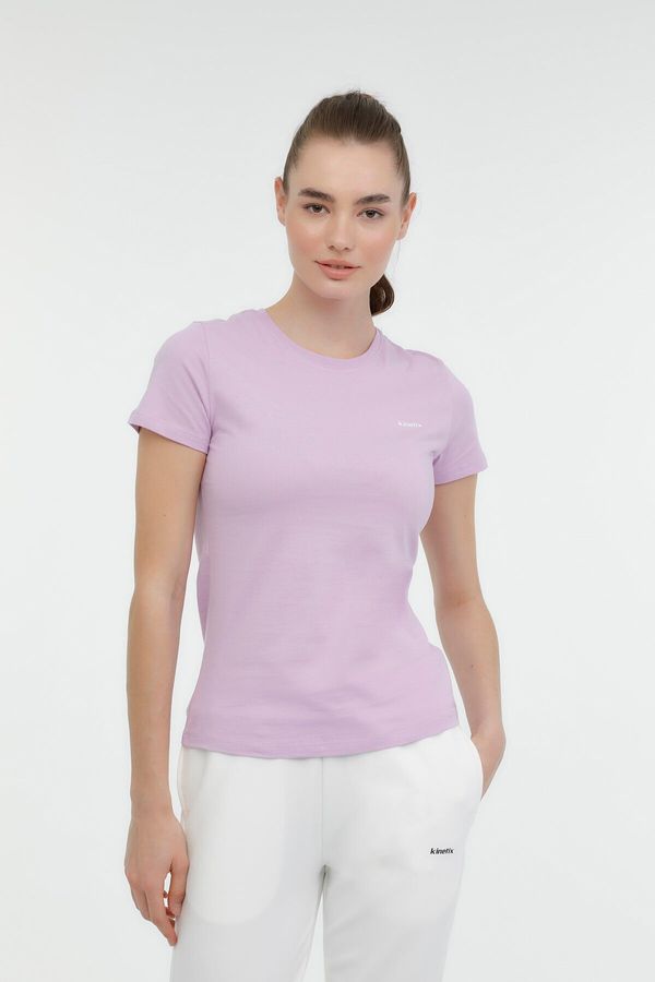 KINETIX KINETIX W-sn226 Basic C Neck T-sh Light Lilac Women's Short Sleeve T-shirt