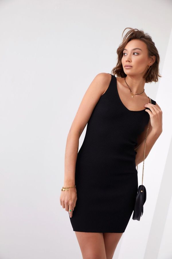 FASARDI Knitted dress with black straps